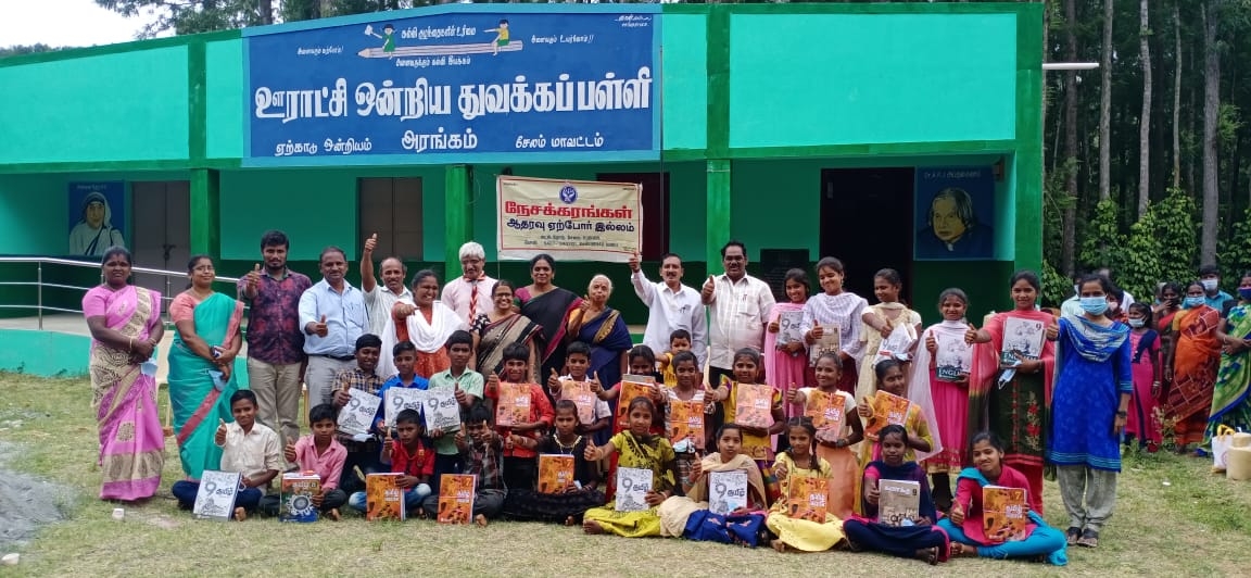 Books , Stationary, Healthy Snacks and Rice bags issuing program to our Home students  